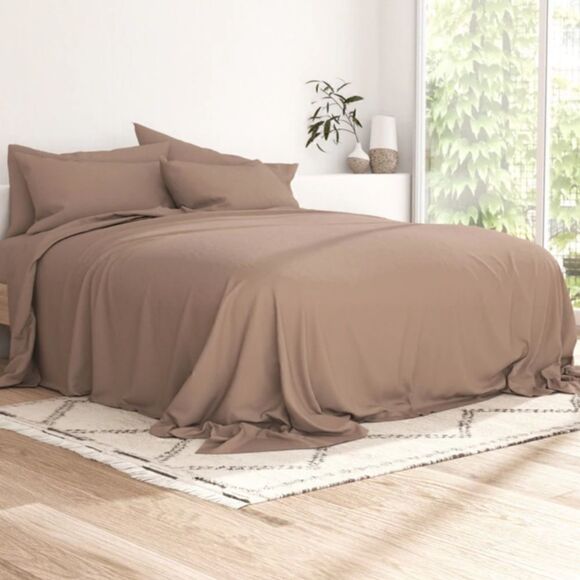 NWT Linens & Hutch 6-Piece Sheet Set - King (Taupe) - Picture 7 of 8